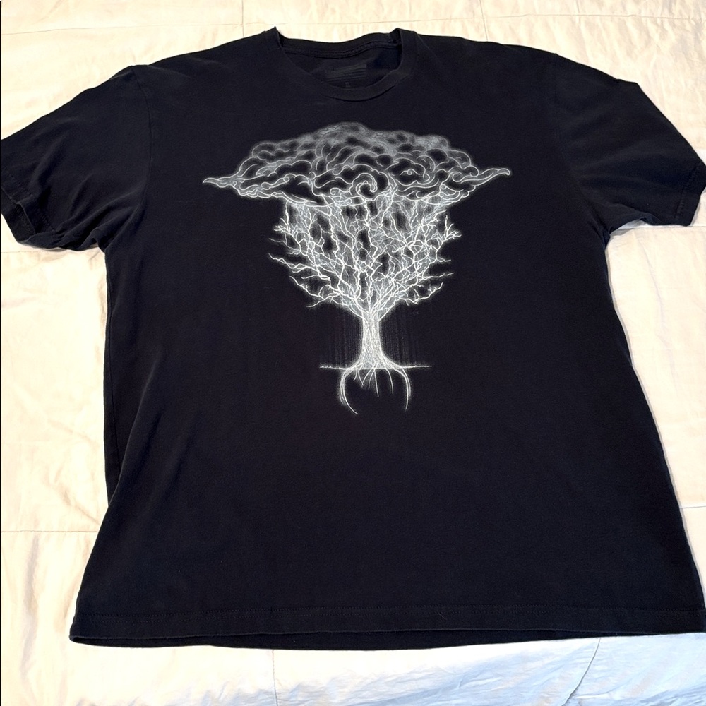 Men's Dark Navy Blue Graphic Tree T-Shirt